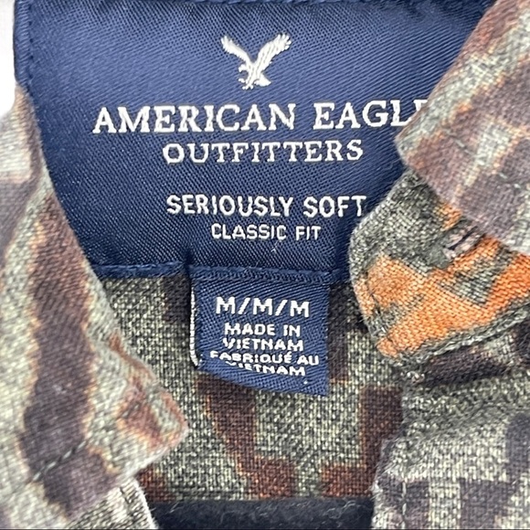 American Eagle Mens Classic Fit Southwestern Button Down Shirt Size M - Picture 6 of 7